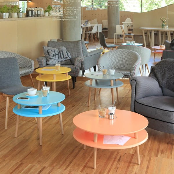 Pomarańczowy stolik Ragaba UFO ⌀ 57 cm-image-1