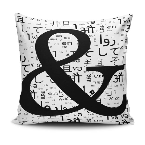 Poduszka z domieszką bawełny Cushion Love Letter, 45x45 cm