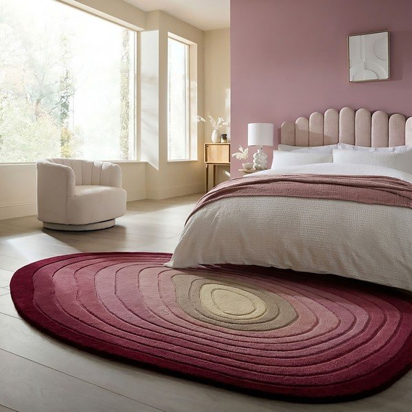 Fioletowy wełniany dywan tkany ręcznie 200x290 cm Puddle Ombre  – Flair Rugs-image-1