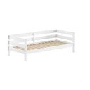 Białe łóżko dziecięce z litego drewna sosnowego ze stelażem 90x200 cm Margrit – Vipack