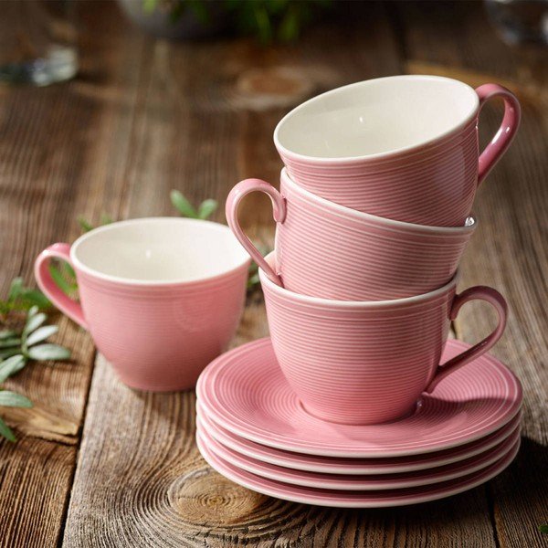 Różowa porcelanowa filiżanka do kawy Like by Villeroy & Boch Group, 0,25 l-image-1