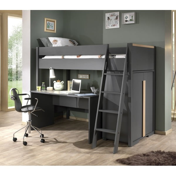 Ciemnoszare biurko dla dzieci Vipack London-image-1