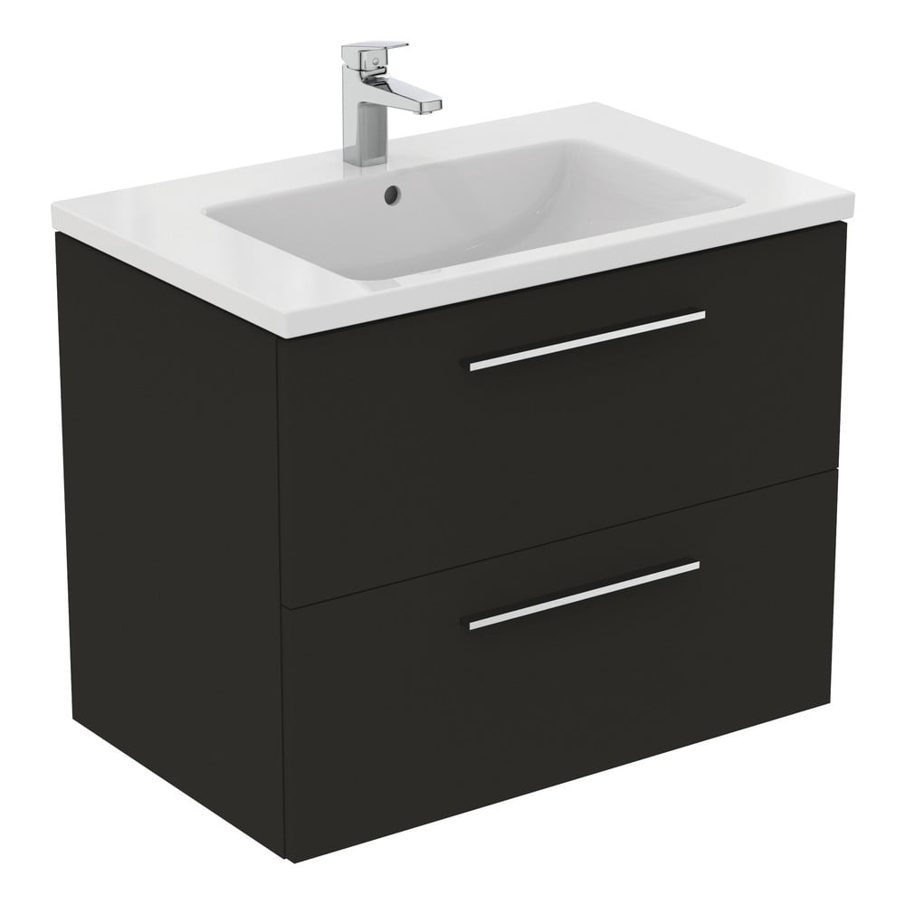 Antracytowa wisząca szafka pod umywalkę 80x63 cm i.Life B – Ideal Standard (zdjęcie 9)
