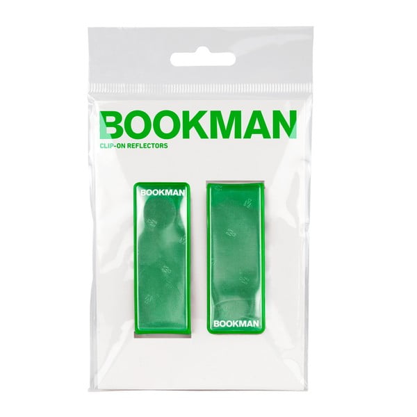 Zielony przypinany odblask magnetyczny Bookman