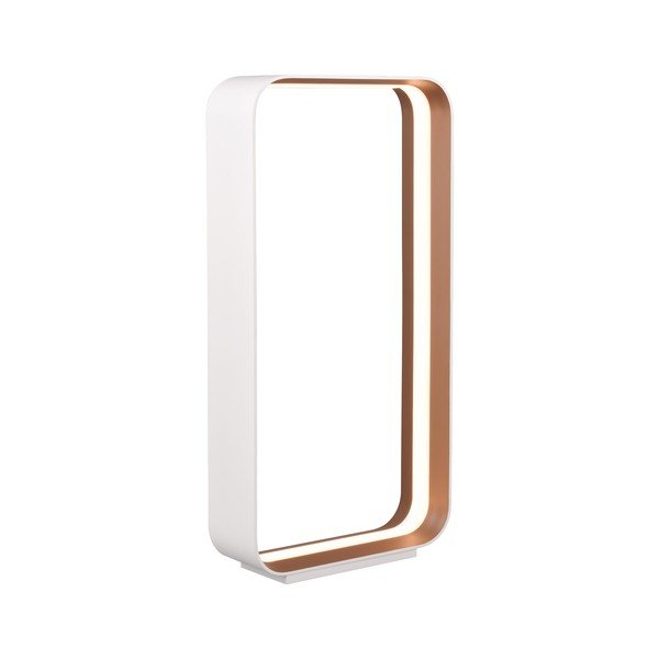 Biała lampa stołowa LED ze sterowaniem głosowym/mobilną aplikacją i metalowym kloszem (wysokość 61 cm) Cizione – CINQUE-image-2