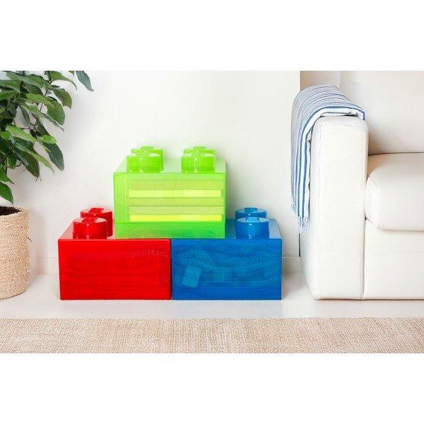 Zielony plastikowy pojemnik dziecięcy 25x25x18 cm – LEGO®-image-4
