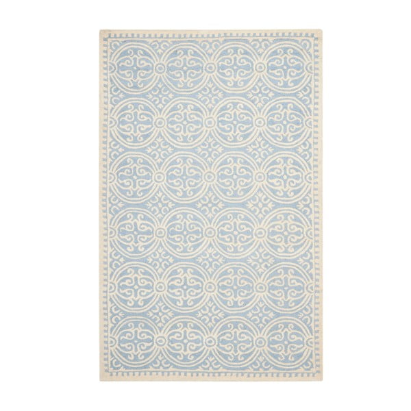 Wełniany dywan Safavieh Marina Blue, 274x182 cm