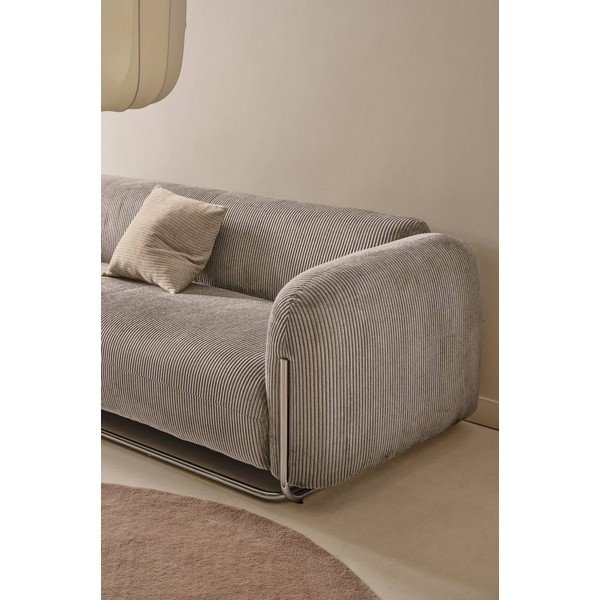 Szarobeżowa sztruksowa sofa 234 cm Everman – Jotex-image-1