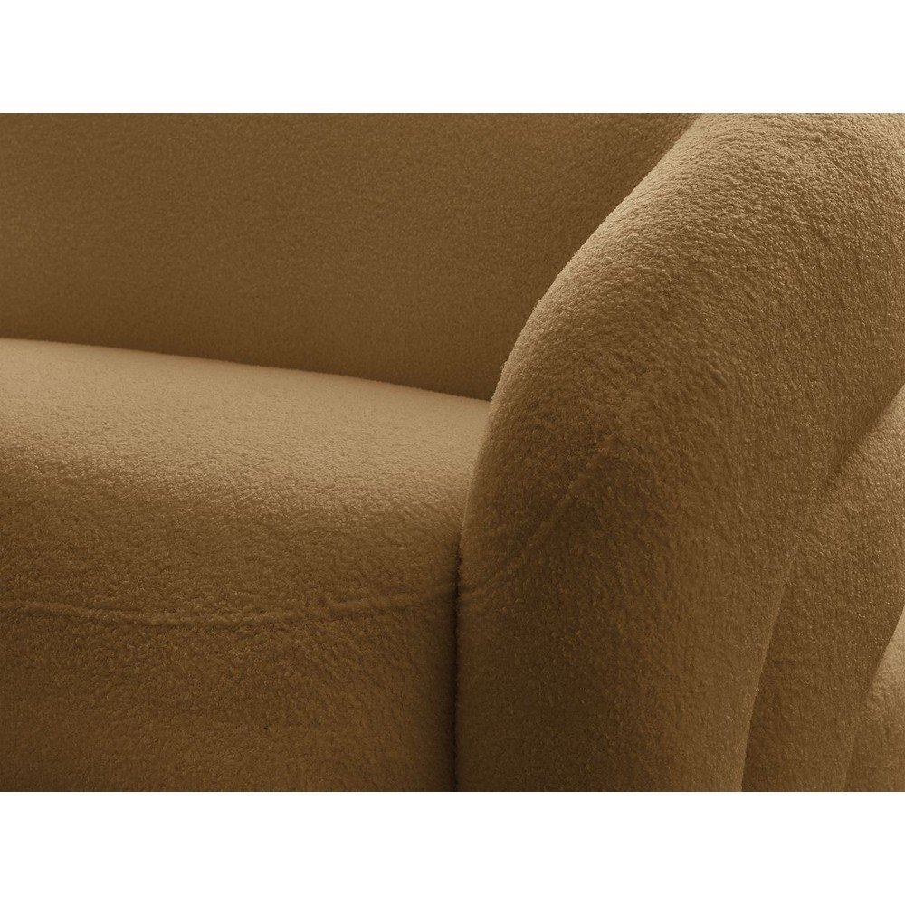 Musztardowa sofa z materiału bouclé 193 cm Elina – Bobochic Paris (zdjęcie 4)