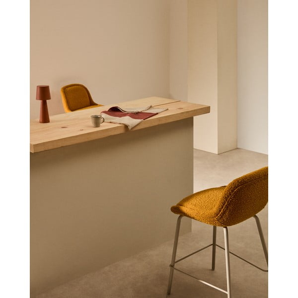 Musztardowy hoker (wysokość siedziska 65 cm) Aimin – Kave Home-image-2