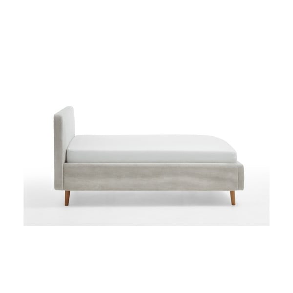 Beżowe tapicerowane łóżko jednoosobowe bez stelaża 120x200 cm Mattis – Meise Möbel-image-3