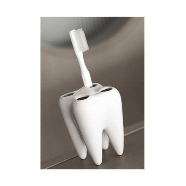 Stojak na szczoteczki Tooth, biały-image-3