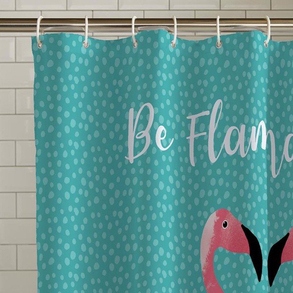 Zasłona prysznicowa 180x180 cm Flamingo – Catherine Lansfield-image-1