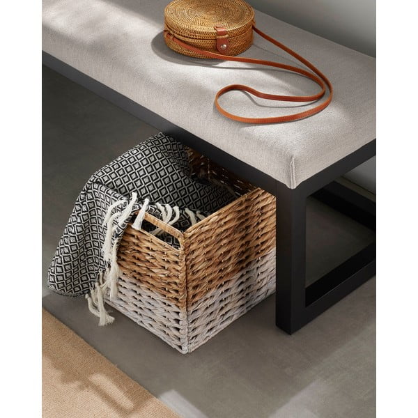 Czarno-szarobeżowa ławka Loya – Kave Home-image-1