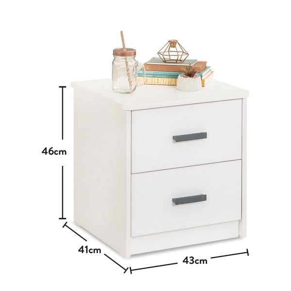 Biała szafka nocna Classic – Kalune Design-image-1