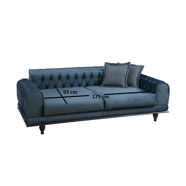 Niebieska sofa 220 cm Arredo – Balcab Home-image-4