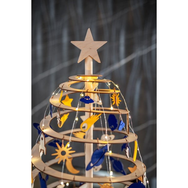 Drewniana gwiazda na choinkę dekoracyjną Spira Small-image-2