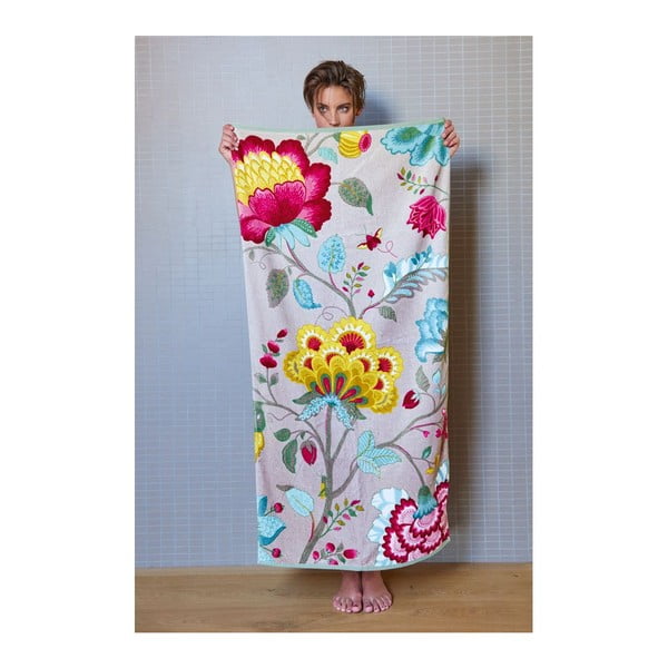 Ręcznik Floral Fantasy khaki, 55x100 cm