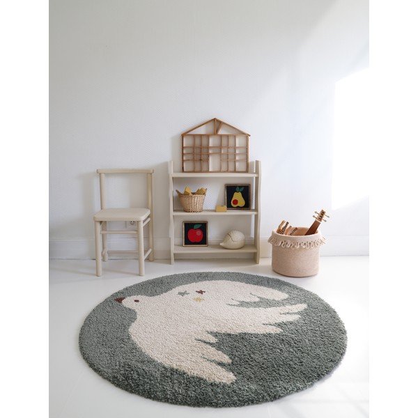 Jasnozielony dywan dziecięcy ø120 cm Bohemian Bird Aqua – Nattiot-image-3