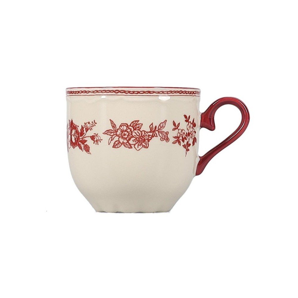Bordowa/w kolorze kości słoniowej porcelanowa filiżanka 215 ml Cyril – S|P Collection