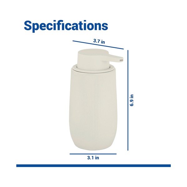 Kremowy plastikowy dozownik do mydła 400 ml Fablo – Wenko-image-4