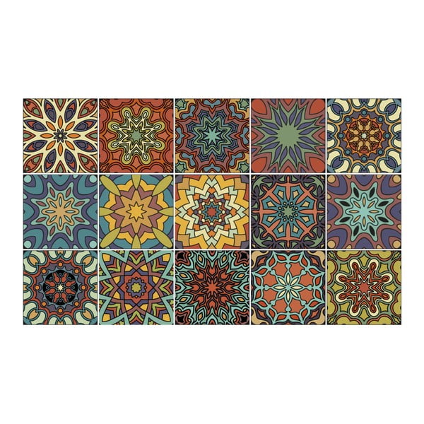 Zestaw 15 naklejek ściennych Ambiance La Plata-image-2