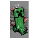 Zielono-szary bawełniany ręcznik dziecięcy 70x140 cm Minecraft "Metro Art Creeper" – Jerry Fabrics