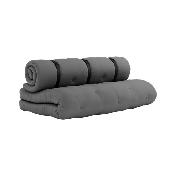 Ciemnoszara sofa rozkładana odpowiednia na zewnątrz Karup Design OUT™ Buckle Up Dark Grey