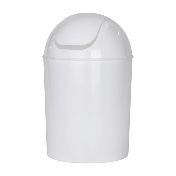 Biały kosz na śmieci ze stali nierdzewnej 6 l Economic – Wenko-image-2