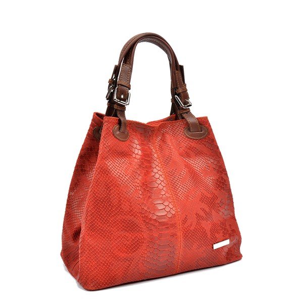 Czerwona skórzana torebka Luisa Vannini Marcelle-image-2