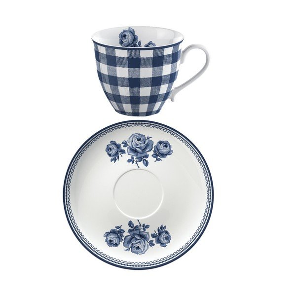 Kubek porcelanowy ze spodkiem Creative Tops Vintage Indigo, 200 ml-image-1