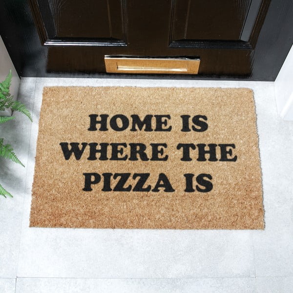 Wycieraczka z włókna kokosowego 40x60 cm Home Is Where the Pizza Is – Artsy Doormats-image-2
