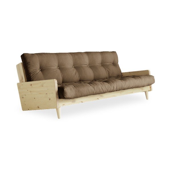 Sofa rozkładana z brązowym obiciem Karup Design Indie Natural/Mocca-image-3