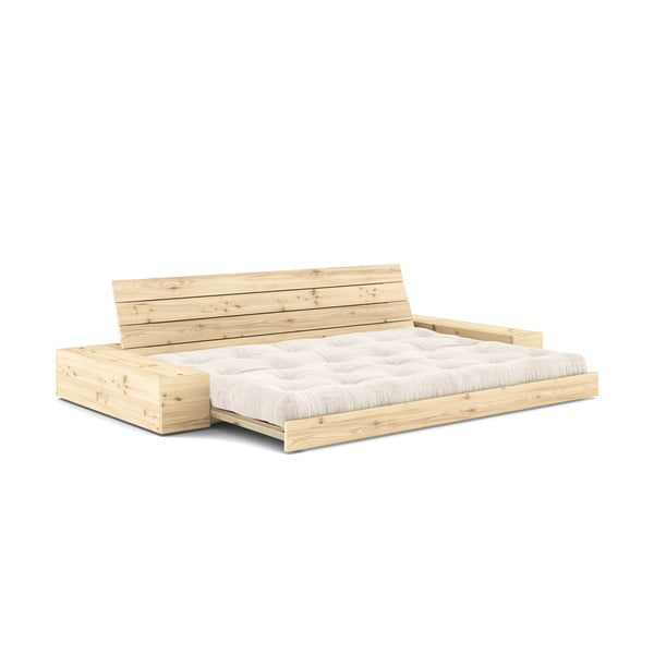 Biała sztruksowa rozkładana sofa 244 cm Base – Karup Design-image-4