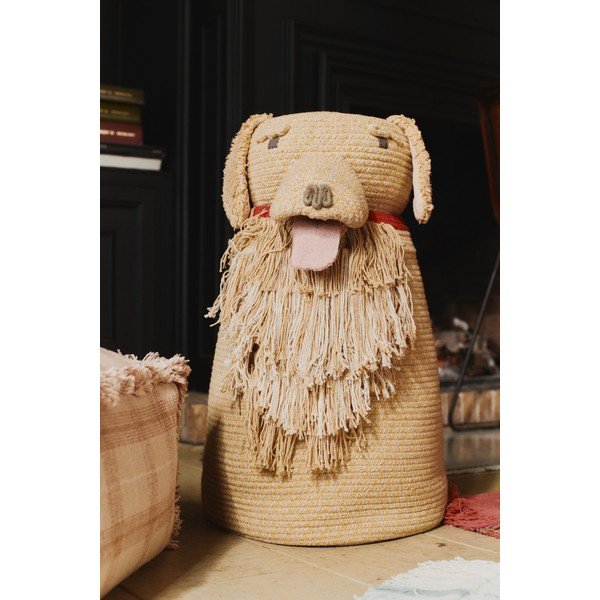 Beżowy tekstylny dziecięcy kosz na zabawki 40x30x55 cm Luna – Lorena Canals-image-2