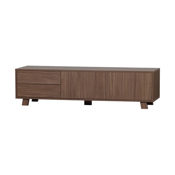 Naturalna szafka pod TV w dekorze orzecha 160x42 cm Seppe – WOOOD-image-2