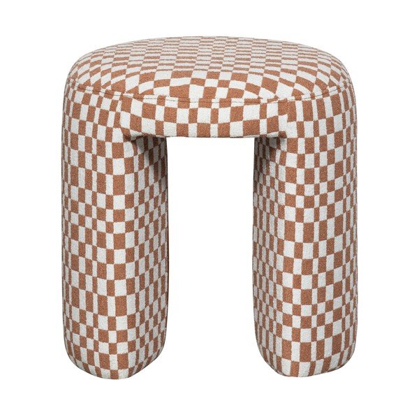 Pomarańczowy tapicerowany stołek Charlie – WOOOD