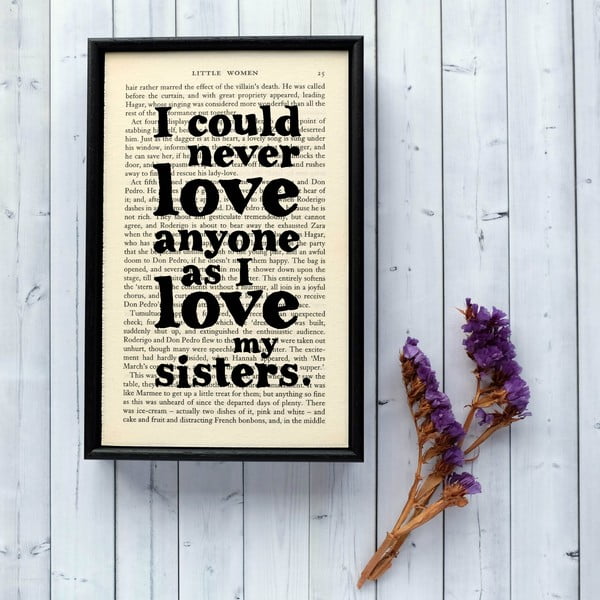 Plakat w
  drewnianej ramie Little Women Sisters