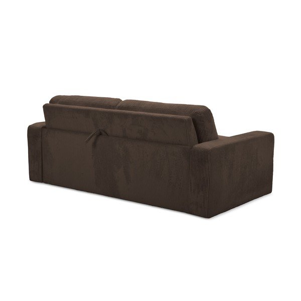 Brązowa sztruksowa rozkładana sofa 195 cm Nona – Makamii-image-4