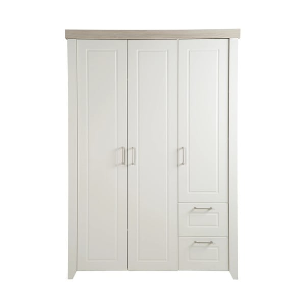 Biała szafa dziecięca 139x199 cm Felicia – Roba-image-2