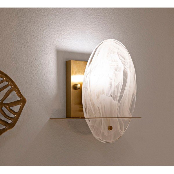 Szklany kinkiet w kolorze złota Portlan – Mauro Ferretti-image-1