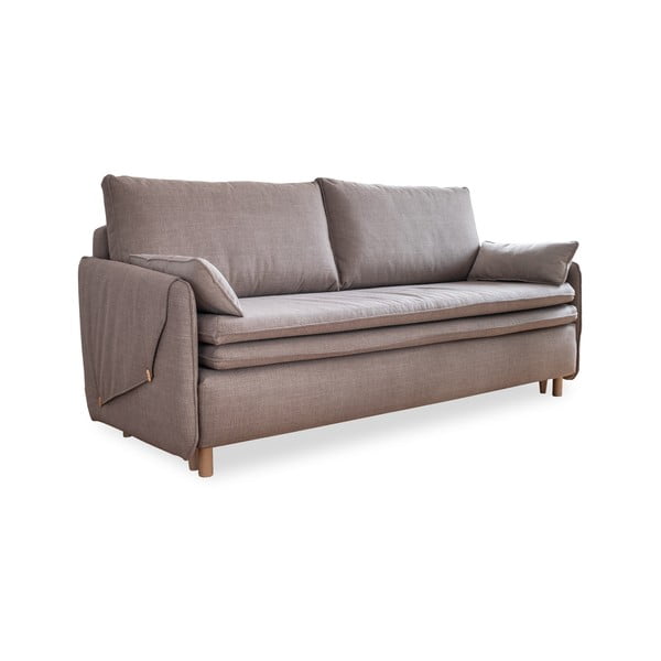 Jasnobrązowa rozkładana sofa 207 cm Simon – Miuform