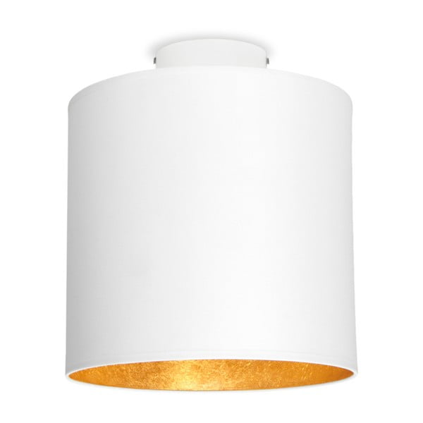 Biała lampa sufitowa z elementami w kolorze złota Sotto Luce MIKA Elementary z PLUS CP