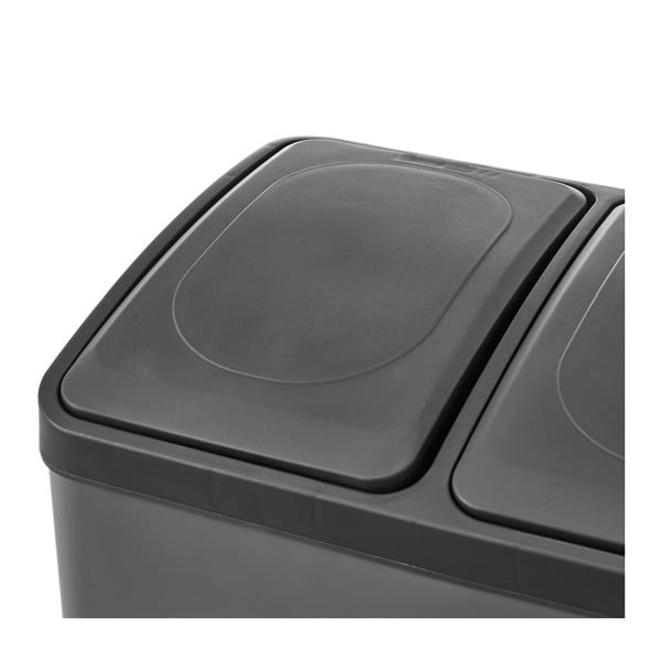 Kosz do segregacji odpadów ze stali nierdzewnej z pedałem 30 l Litros – Casa Selección-image-3