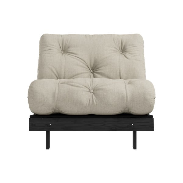 Szarobeżowy lniany fotel Roots Black Night – Karup Design-image-3