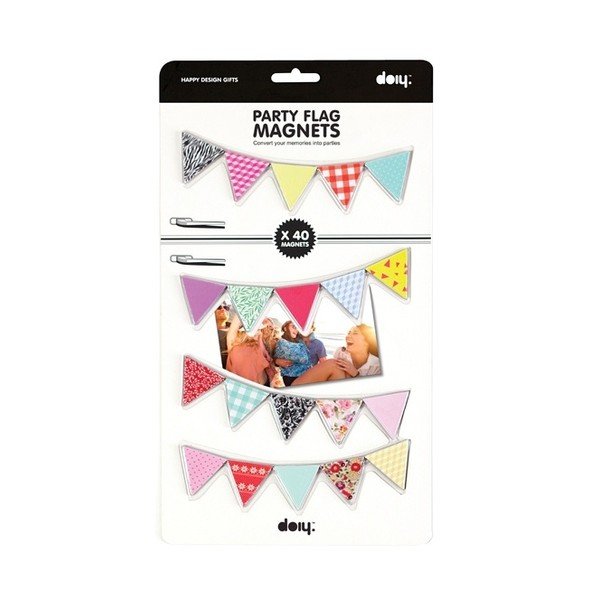 Magnetyczne flagietki imprezowe, 40 szt.