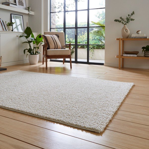 Kremowy dywan z włókien z recyklingu odpowiedni do prania 80x150 cm Bali – Think Rugs-image-2