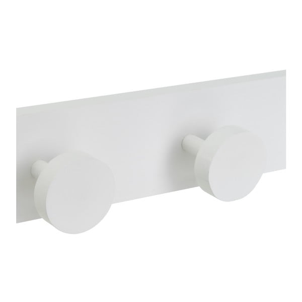 Biały wieszak ścienny z litego drewna sosnowego 40 cm Anillos – Casa Selección-image-2