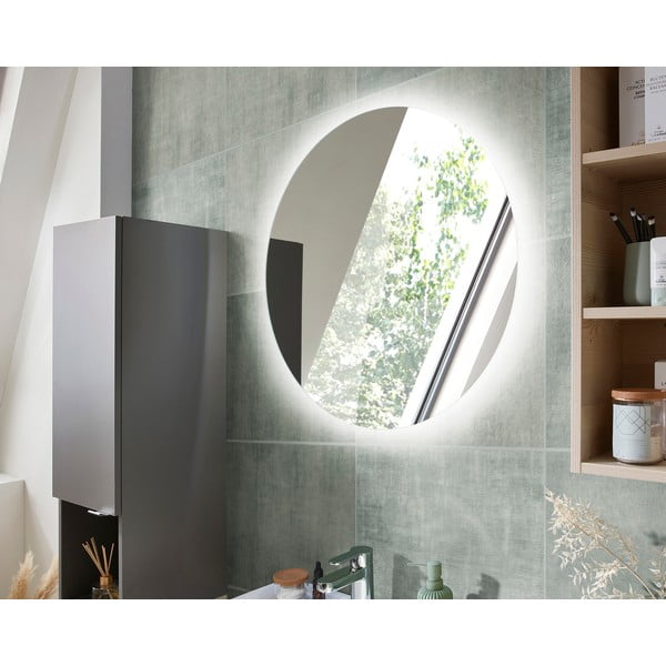 Lustro z oświetleniem ścienne ø 70 cm Quickset 393 – Pelipal-image-1