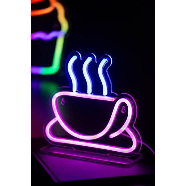 Różowy neon LED 5 W Coffee – Leitmotiv-image-1